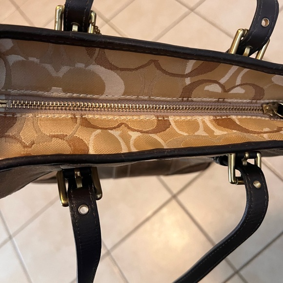 Coach Patchwork Tote Bag - Gold and Brown - Picture 11 of 12